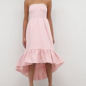Club L Bandeau Drop Hem Frill Maxi Dress
